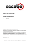 MANUAL DE INSTRUÇÕES para las prensas transfer Secabo TPD7