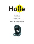 MANUAL SPOT-575 DMX MOVING HEAD
