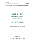 manual de instruções - Direcção Regional de Educação do Alentejo