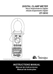 DIGITAL CLAMP METER INSTRUCTIONS MANUAL ET-3910