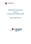 Manual de Instru&ccedil;&otilde;es para a Cria&ccedil;&atilde;o de Ficheiros CSR Microsoft IIS