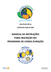 manual de instruções para inscrição no programa de longa duração