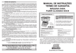 manual de instruções termo de garantia manual de