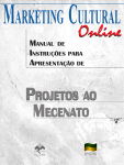 Leia o nosso Manual de Apresentação de Projeto ao Mecenato