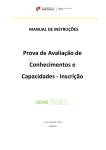 Manual de Instru&ccedil;&otilde;es - Prova de Avalia&ccedil;&atilde;o de Conhecimentos e