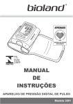 Manual de instruções - Aparelho de pressão Modelo 3001