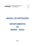 MANUAL DE INSTRUÇÕES DEPARTAMENTOS DE