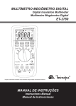 manual de instruções multímetro megômetro digital et-2780