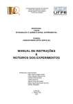 manual de instruções e roteiros dos experimentos