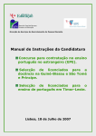 Manual de Instru&ccedil;&otilde;es da Candidatura