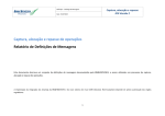 Captura, aloca&ccedil;&atilde;o e repasse de opera&ccedil;&otilde;es Relat&oacute;rio de Defini&ccedil;&otilde;es