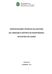 especificações técnicas da adutora de caridade e distrito de