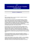 CLT Consolidação das Leis do Trabalho COMENTADA