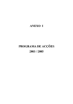 anexo i programa de acções 2003 / 2005