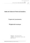 Sede do Clube de Ténis da Amadora Projecto de Ventilação