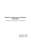 Relat&oacute;rio de Seguran&ccedil;a em Sistemas Inform&aacute;ticos