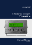 Manual T&eacute;cnico Indicador de pesagem WT3000-i