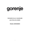 Instruções de uso e manutenção para fornos de embutir