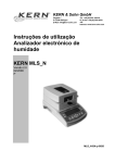 Instruções de utilização Analizador electrónico de humidade KERN