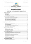 Certificação e Administração do Operador Aéreo