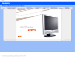 Philips LCD Monitor Electronic User`s Manual