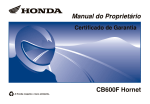 CB 600 Hornet Manual 2007