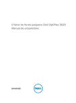 O fator de forma pequeno Dell OptiPlex 3020 Manual do proprietário