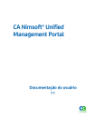 Documentação do usuário do CA Nimsoft Unified Management Portal