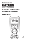 Multímetro TRMS sem fio e Testador de Isolamento