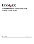 Guia de Referência rápida da Lexmark Prestige Pro800 Series
