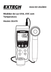 Medidor de Luz UVA, UVC com Temperatura