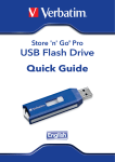 Verbatim Store `n` Go® Pro USB Flash Drive Quick Guide