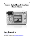 Câmera digital Kodak EasyShare DX6340 Zoom Guia do usuário