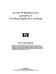 Servidor HP ProLiant DL320 Generation 2 Guia de configuração e