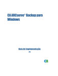 Guia de Implementação do CA ARCserve Backup para Windows