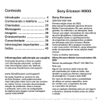 Conteúdo Sony Ericsson W800i