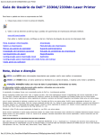 Guia do Usu&aacute;rio da Dell 2330d/2330dn Laser Printer