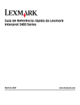 Guia de Referência rápida da Lexmark Interpret S400 Series