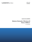 Linksys by Cisco WAG120N Modem Roteador Wireless