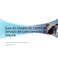 Guia do Usuário do Centro de Serviços de Licenciamento por Volume