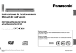 Panasonic DVD-K325 Operating Instructions Manual