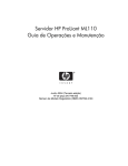 Servidor HP ProLiant ML110 Guia de Operações e Manutenção