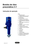 Bomba de óleo pneumática 3:1 Instruções de operação