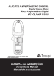 alicate amperímetro digital pc clamp 1/5/10 manual de