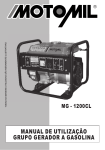 MANUAL DE UTILIZAÇÃO GRUPO GERADOR A GASOLINA