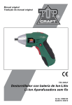 Destornillador con batería de Ion-Litio Li-Ion Aparafusadora