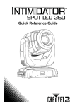 Intimidator Spot LED 350 Quick Reference Guide Rev7