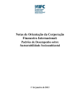 Notas de Orientação da Corporação Financeira Internacional: