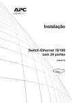 Instalação Switch Ethernet 10/100 com 24 portas