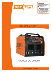 Manual usu&aacute;rio TIG 200P AC/DC - DBC Plus do